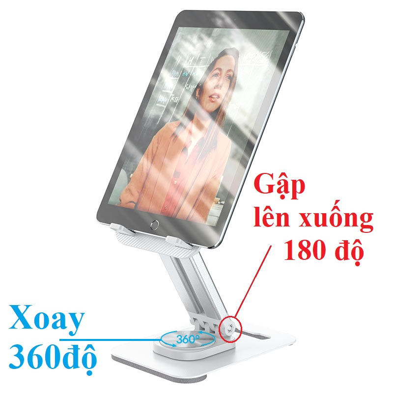 Giá đỡ cho điện thoại máy tính bảng để bàn dạng gập hoco PH48 _ Hàng chính hãng