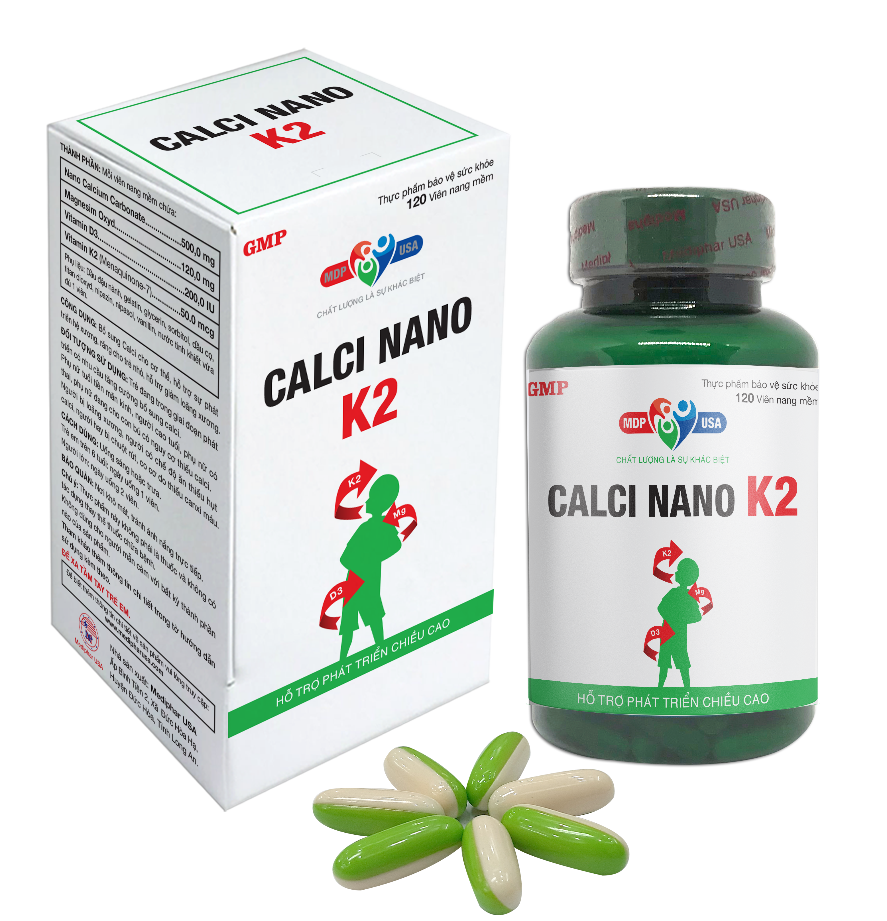 Hình ảnh Thực phẩm chức năng Calci Nano K2 Softgels - tăng chiều cao, bổ sung canxi và vitamin D hàng ngày