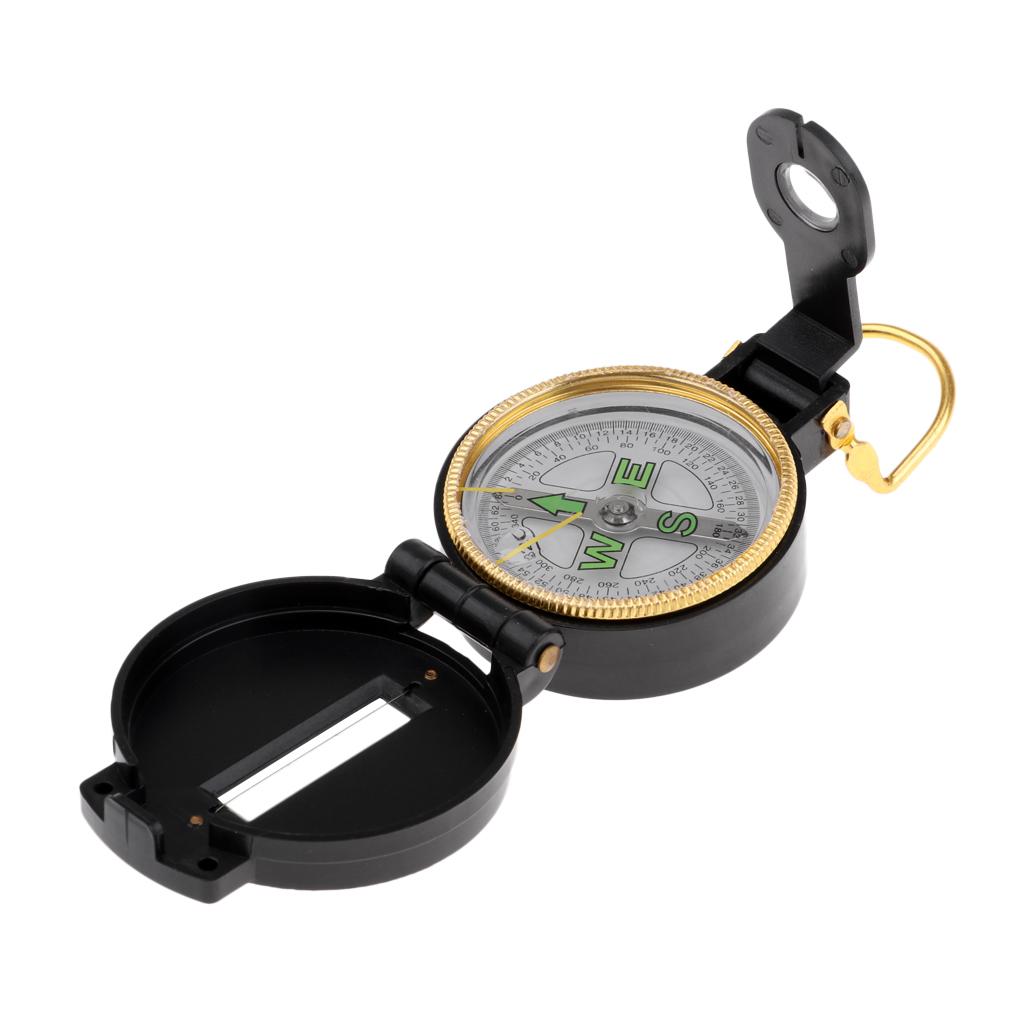 Pocket Compass Foldable Camping Hiking Boating Compass Guide Tool Marine