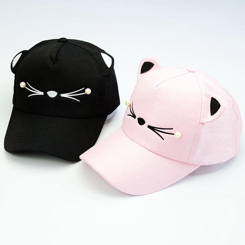 Mũ Lưỡi Trai Trang Trí Tai Mèo Phong Cách Hàn Quốc Unisex / nón tai mèo nam nữ có thể điều chỉnh size cho mẹ và bé - Smice House