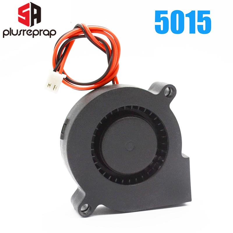 5015 12V 24V làm mát Turbo quạt không chổi than DC Máy thổi bộ làm mát 50x50x15mm quạt nhựa đen cho máy in 3D reprap