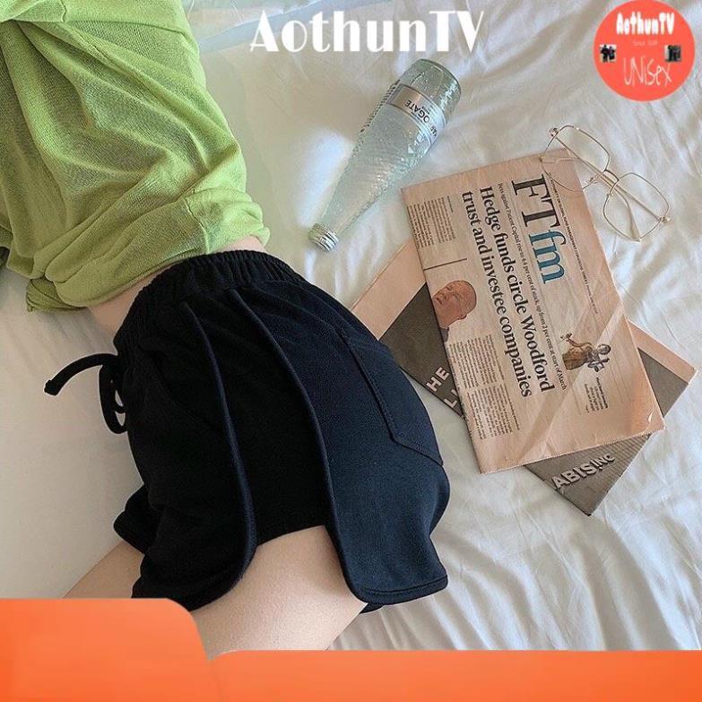 Quần Đùi Trơn Chất Da Cá- Quần Short Đùi Ulzzang