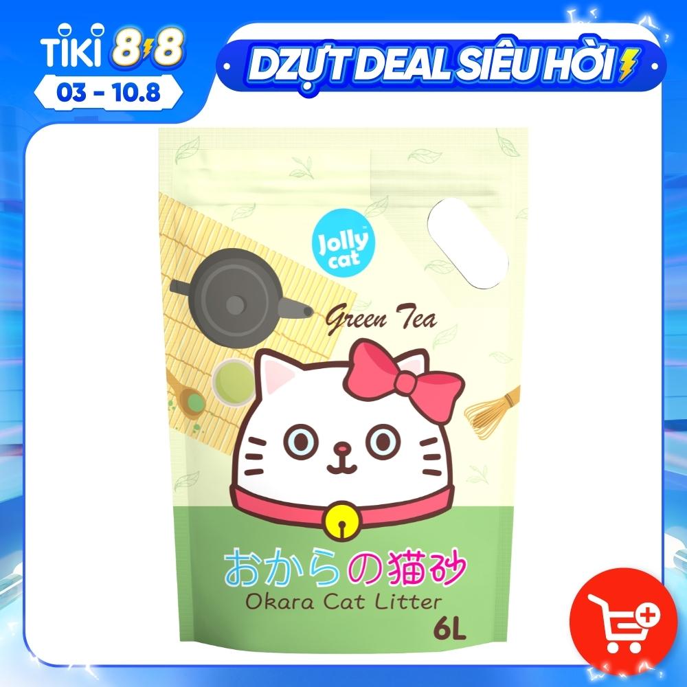 Cát Vệ Sinh Mèo Đậu Nành Cao Cấp Không Bụi Vón Nhanh - JollyCat Tofu 6L