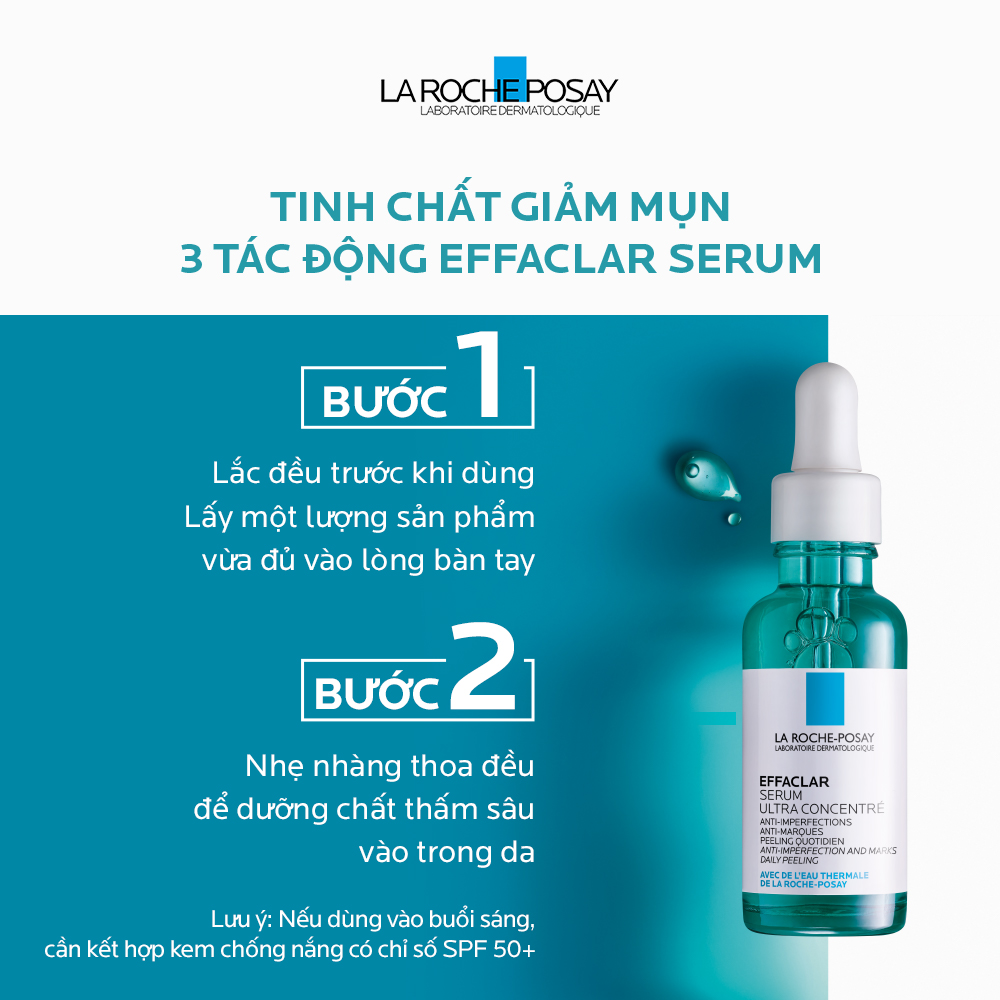 Tinh chất giảm mụn giảm thâm và tái tạo da  3 tác động La Roche-Posay Effaclar Serum 30ml