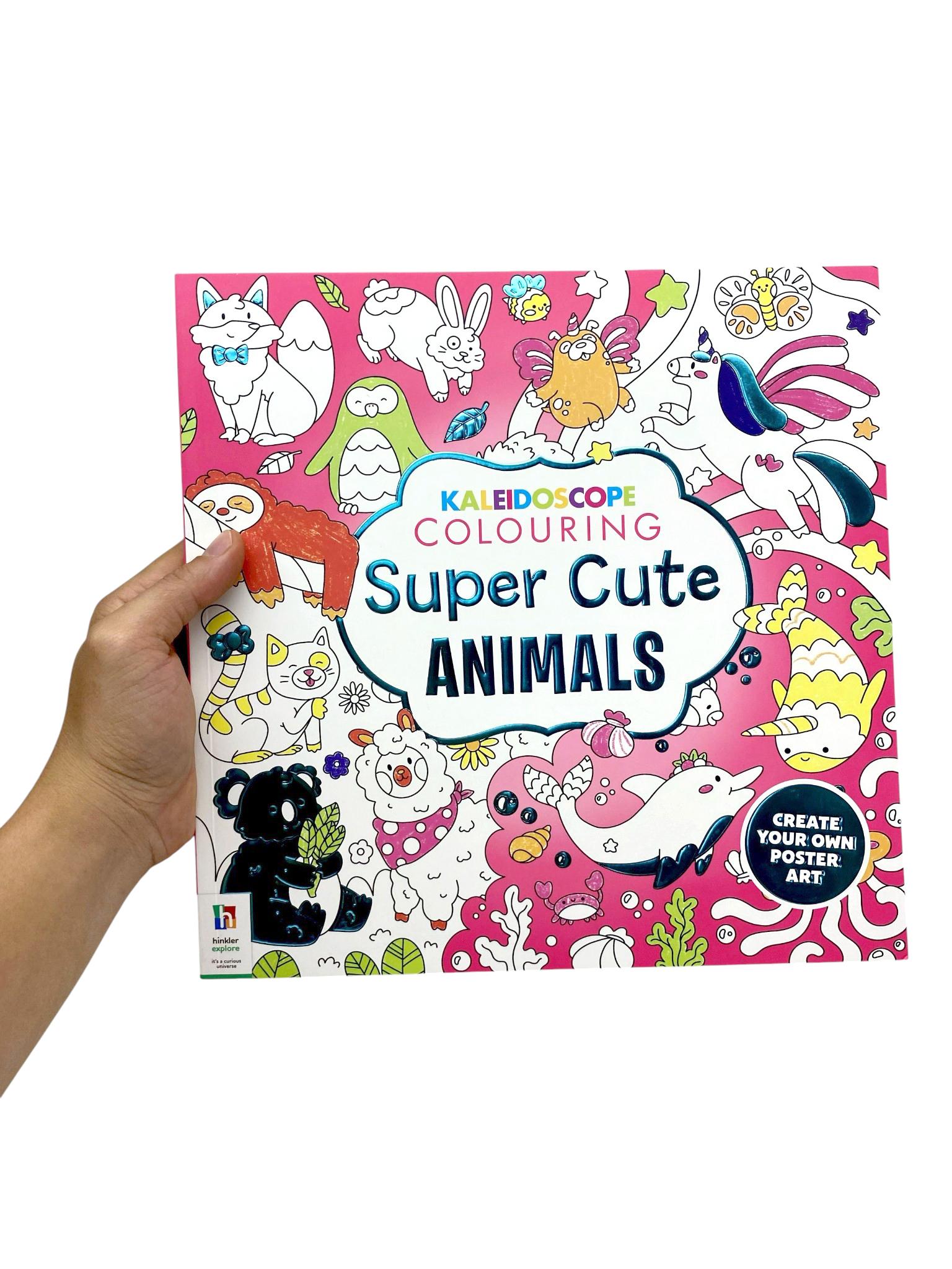 Sách ngoại văn: Kaleidoscope Colouring - Super Cute Animals