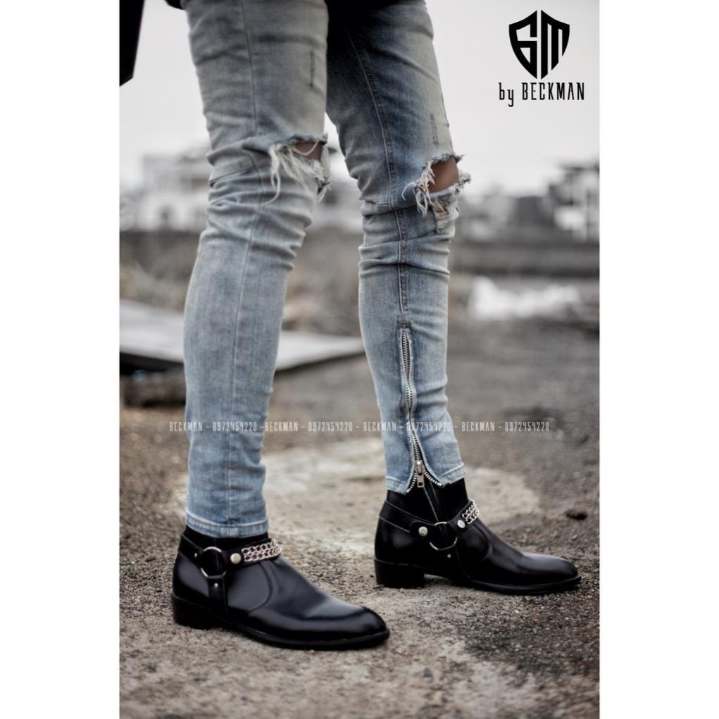 Giầy hàng chất lượng cao Giày nam Harness Boots kiểu dáng đường phố Hót Nhất. Tặng Phụ Kiện