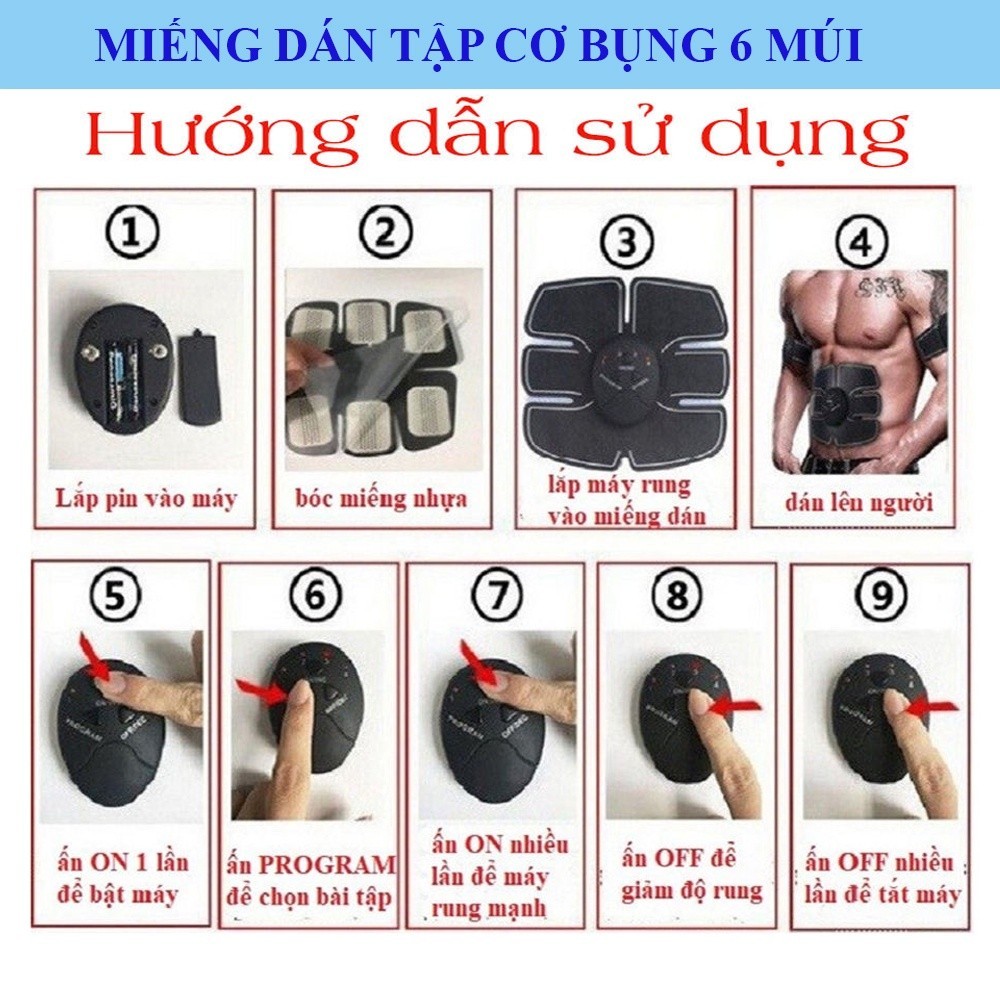 Miếng Dán Tập Cơ Bụng 6 Múi