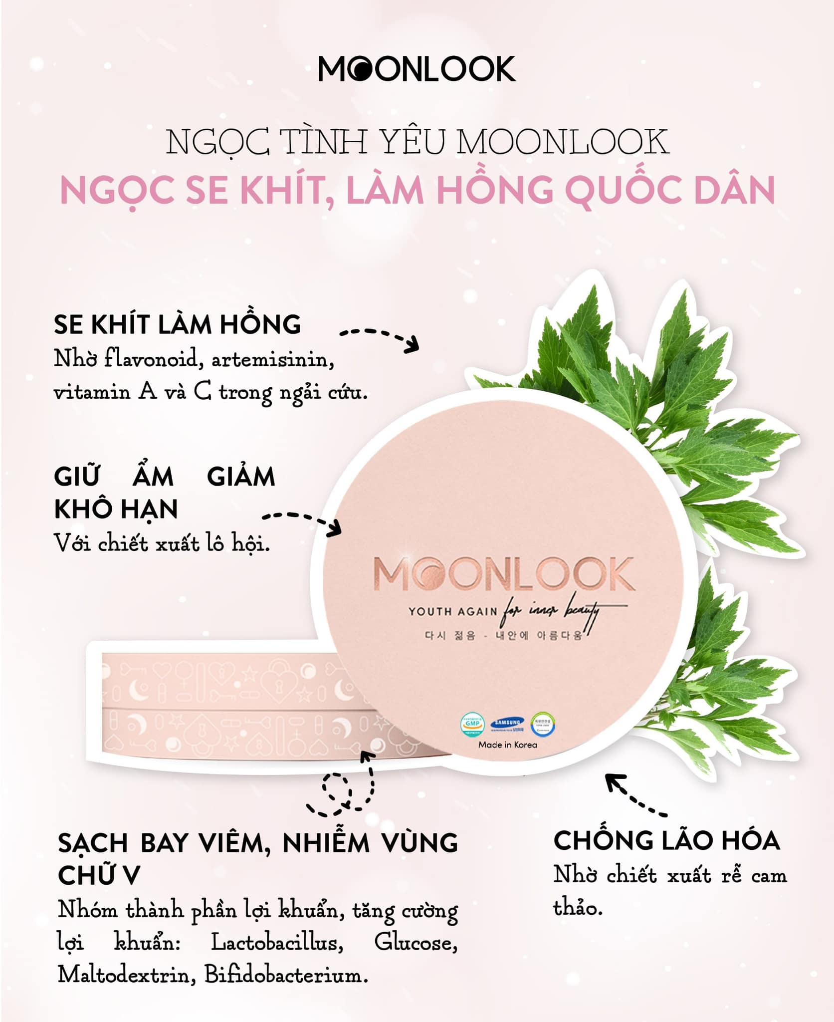 Viên Se Khít Cô Bé Và Làm Hồng Cửa Dưới MoonLook Youth Again Hộp 10vien