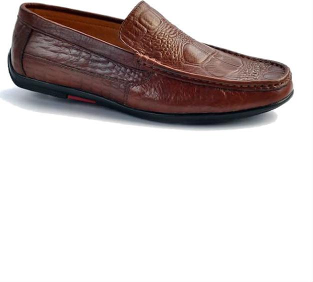 Giày Lười Nam Da Bò G153 - Nâu