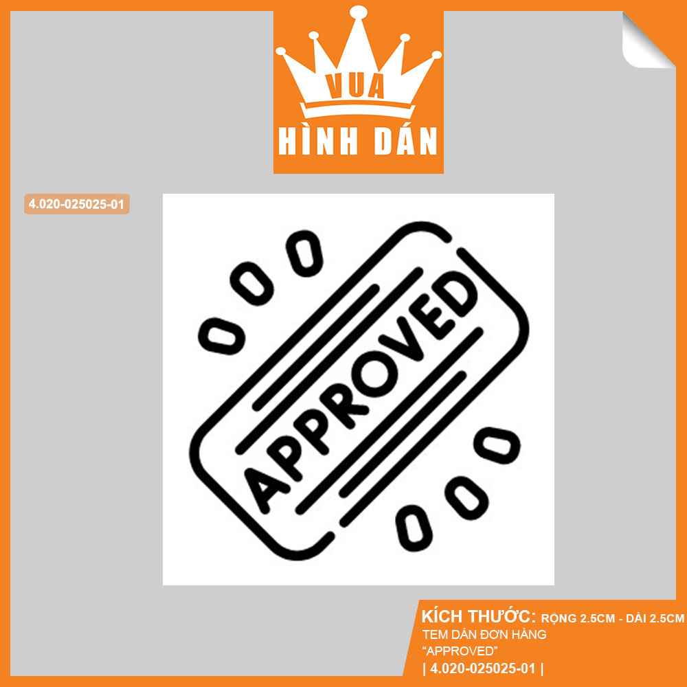 Set 100/200 sticker APPROVED thành phẩm đã qua kiểm duyệt - tem dán hộp, túi hàng, gói quà mang thông điệp dễ thương 4.020