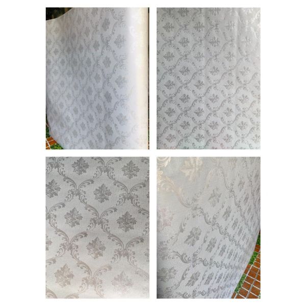 Decal dán tường có sẵn keo họa tiết cổ điển xám DTL151