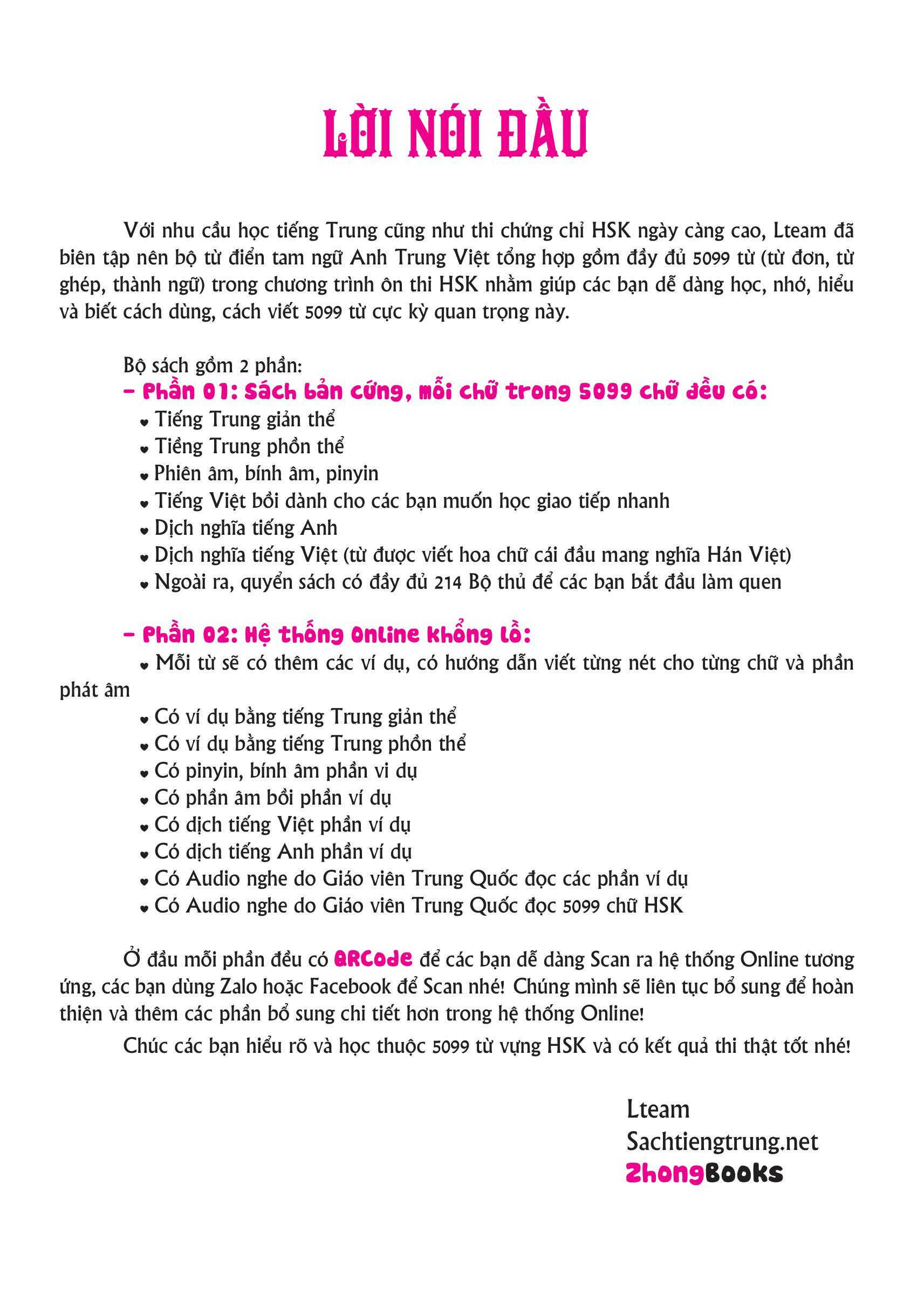 Tập Viết Ma Thuật 5099 Từ Vựng HSK1-HSK6 - Tam Ngữ Anh Trung Việt