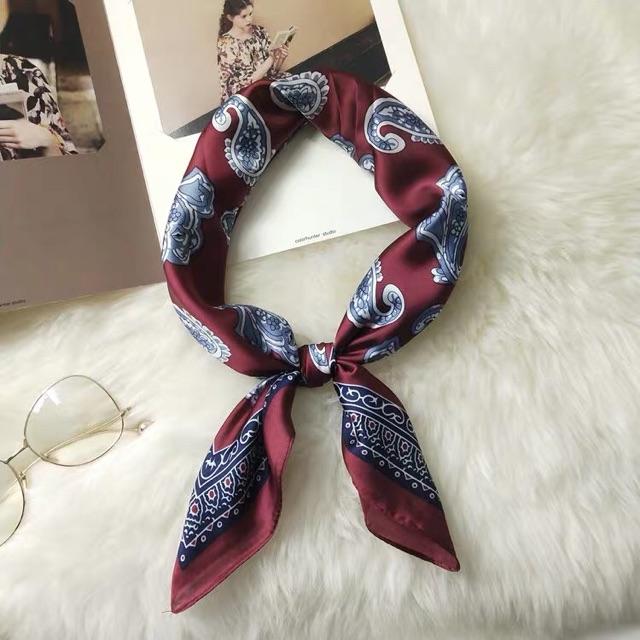 Khăn bandana lụa vuông size 60x60cm - Maben