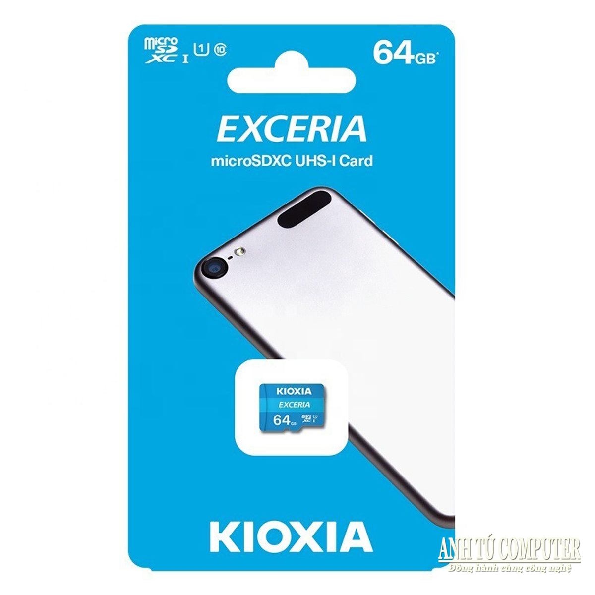 Thẻ Nhớ SDXC KIOXIA EXCERIA 64Gb class 10 U1 100Mb/s hàng chính hãng