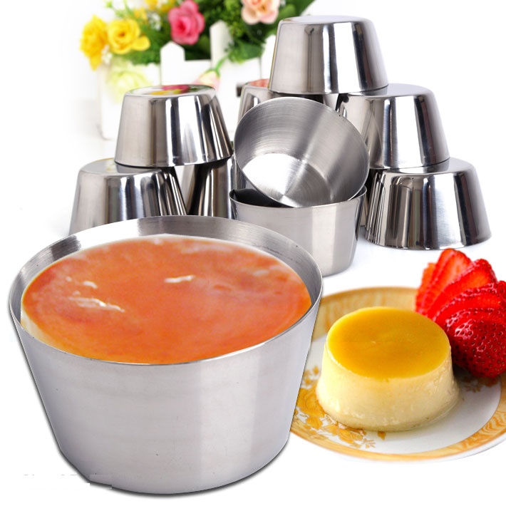 Bộ 10 Khuôn Inox Làm Bánh Flan ( Không Nắp )