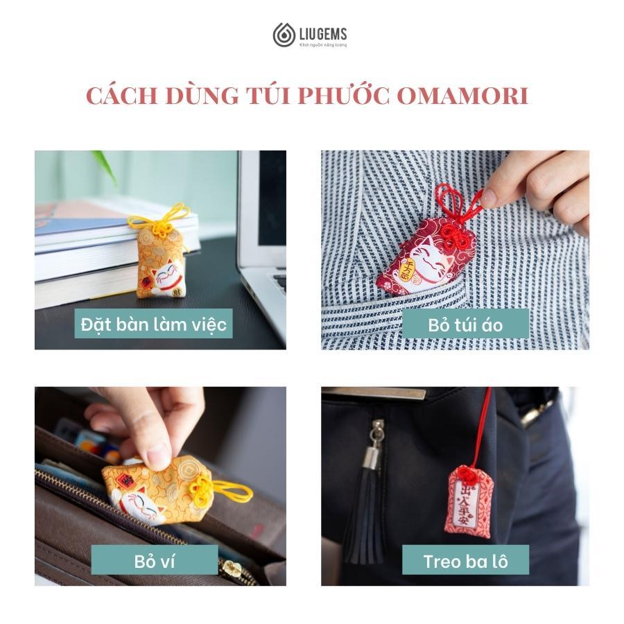 Túi Phước May Mắn Omamori Liugems Đeo Bên Người, Mix Đá, Thảo Mộc, Muối Hồng Himalaya Mang Tài Lộc, Tình Yêu