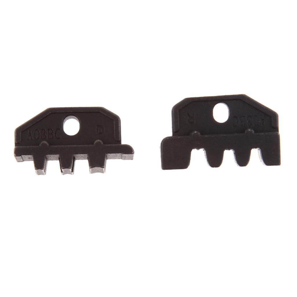 2pcs Interchangeable Die Set for Non-insulated/Insulated Terminals 0.5-6mm²
