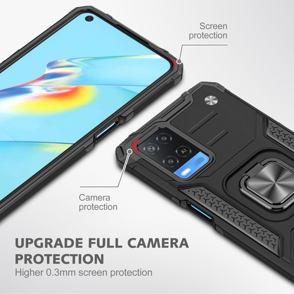 Ốp lưng cho Oppo A54 CPH2239 chống sốc Kemeng kèm nhẫn xoay