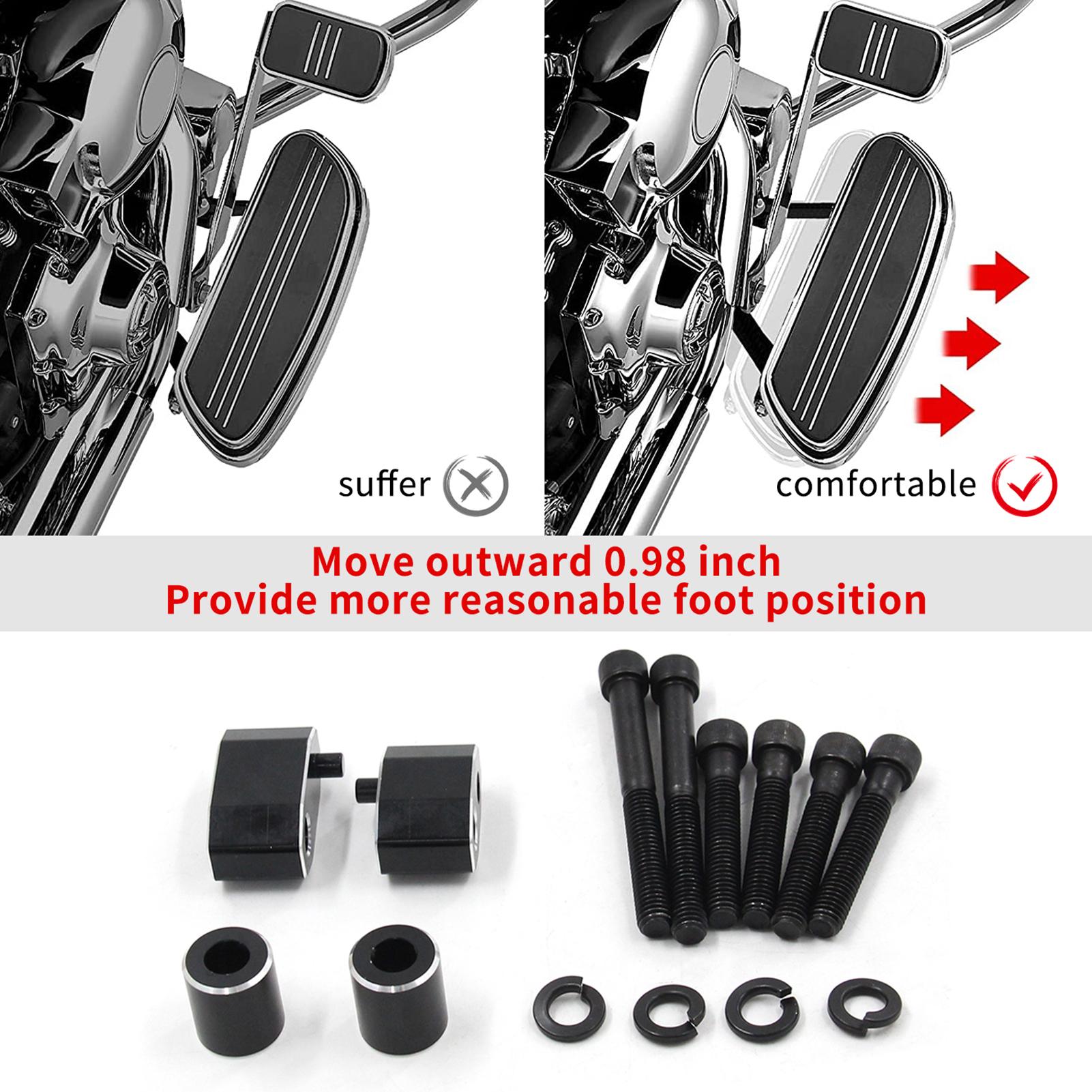 Driver FloorBoard Extension Kit 0.98in Replacement for Road King Touring Models 2009-2022