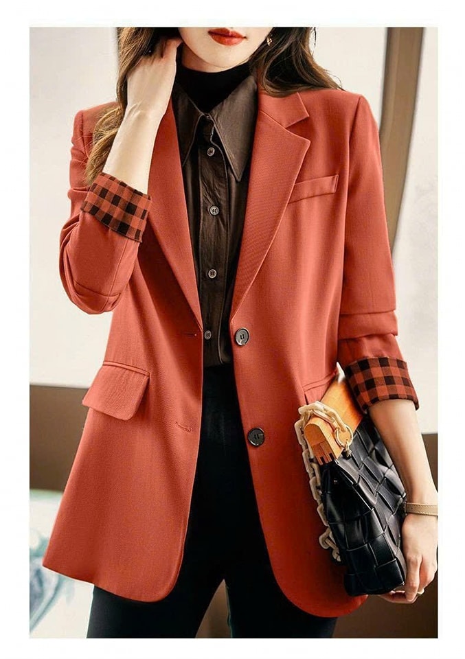 Áo Khoác Vest Blazer Phối Tay Sang Trọng
