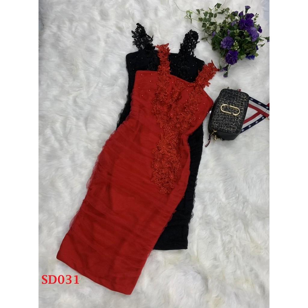 ĐẦM ÔM BODY THIẾT KẾ ĐÍNH REN 3D SIÊU XINH