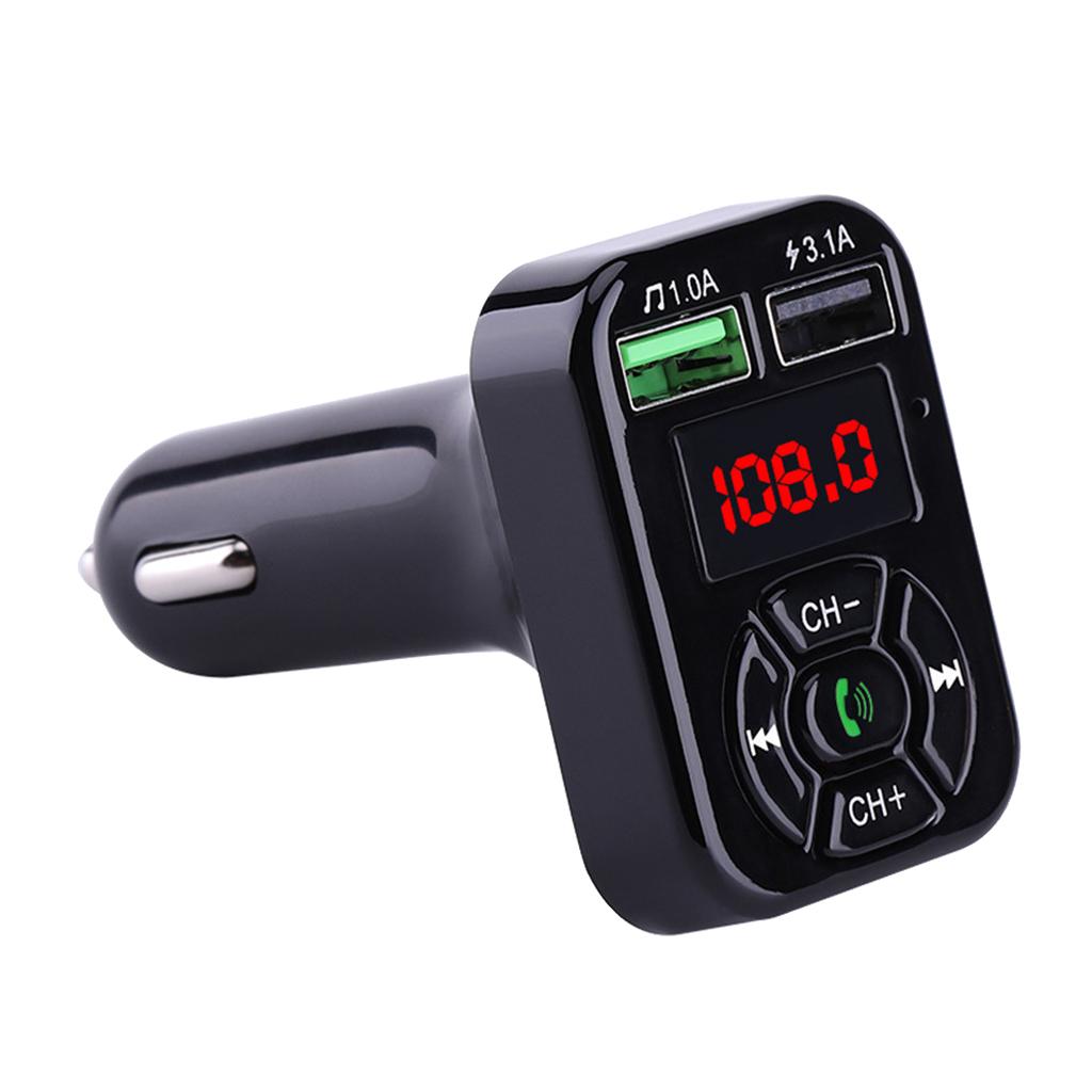 Bluetooth Car Charger 3.1A Fast Charge Card FM Car Bluetooth MP3 Transmitter
