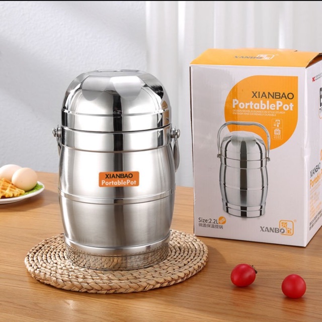 Cặp lồng giữ nhiệt bằng Inox 301 chống tràn