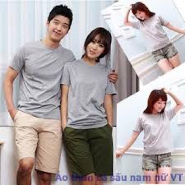 Áo thun trơn nam nữ có bigsize