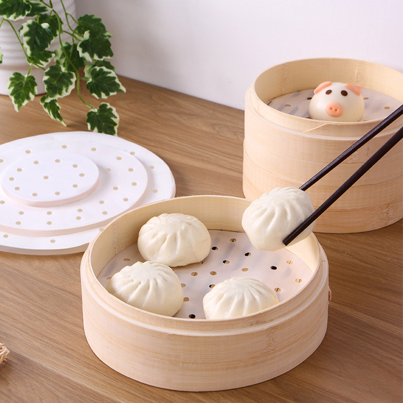 Giấy Nến Nướng Bánh Đục Lỗ Tròn Thấm Dầu Chống Dính Cho Nồi Chiên Không Dầu- Lót Đế Bánh Bao , Đa Năng