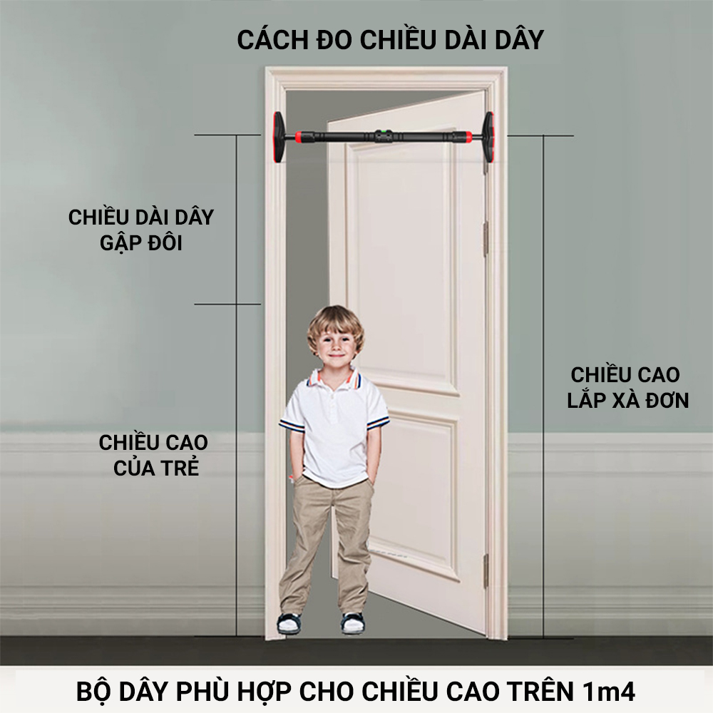 Bộ dây kháng lực hỗ trợ đu xà đơn cho trẻ em chính hãng GoodFit GF002E