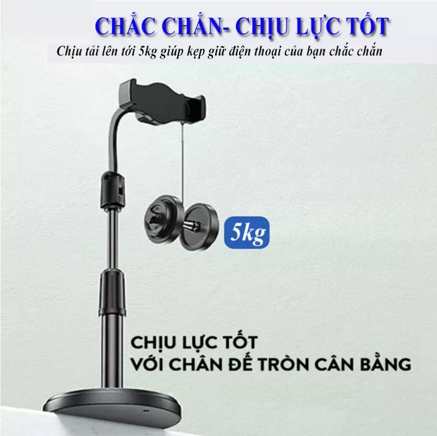 [MALL] giá đỡ điện thoại, chân đế để bàn dùng livestream, quay video, ghi hình xoay 360 độ - Hàng Chính hãng DODODIOS