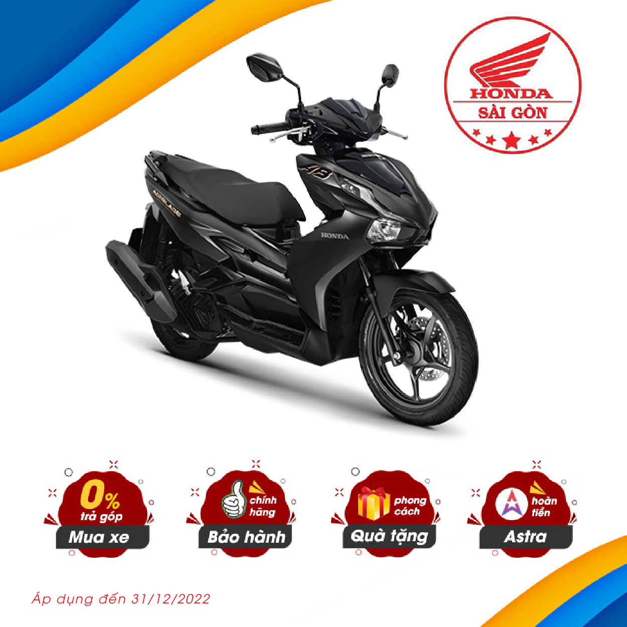 Xe Máy Honda Air Blade (2023) 125cc - Phiên Bản Đặc Biệt - Đen Vàng