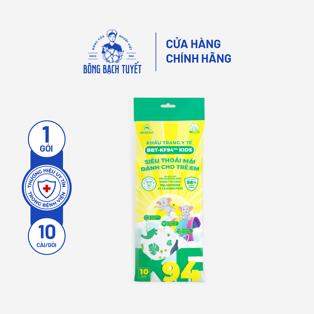 Khẩu Trang Bông Bạch Tuyết KF94 Trẻ em