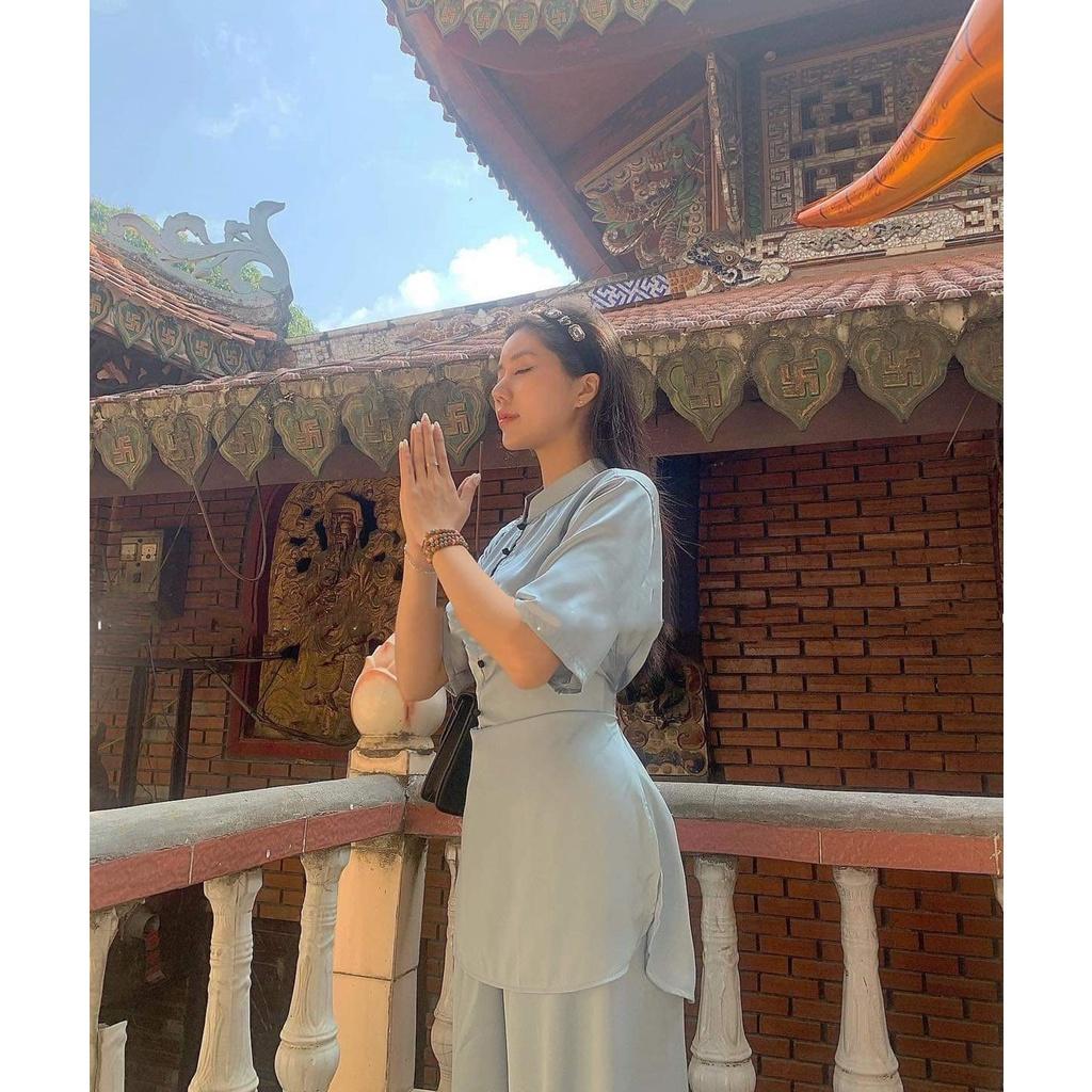 ĐỒ LAM ĐI CHÙA Tàu Lụa Vải Lụa Tầm