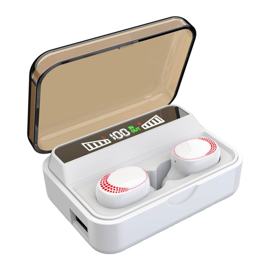 Stylish Wireless Earbuds with Charging Box for Sports Flashing Light Black