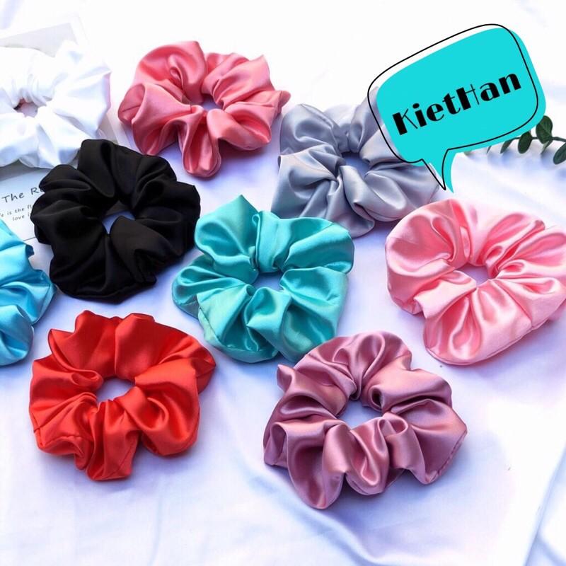 Dây Cột Tóc Vải Scrunchies Phi Bóng