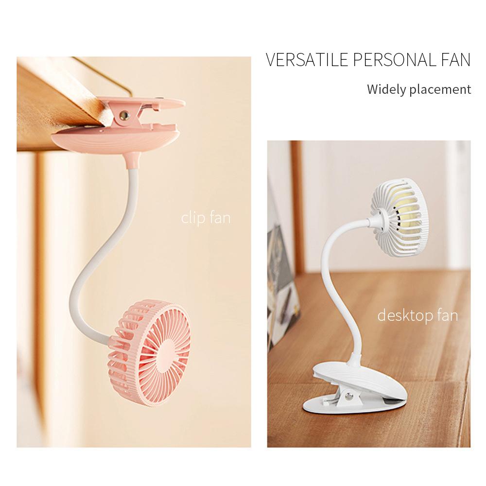 Quạt kẹp di động 3 bánh răng điều chỉnh tốc độ gió,Độ ồn thấp,dung lượng pin 2000mAh,hỗ trợ sạc qua USB