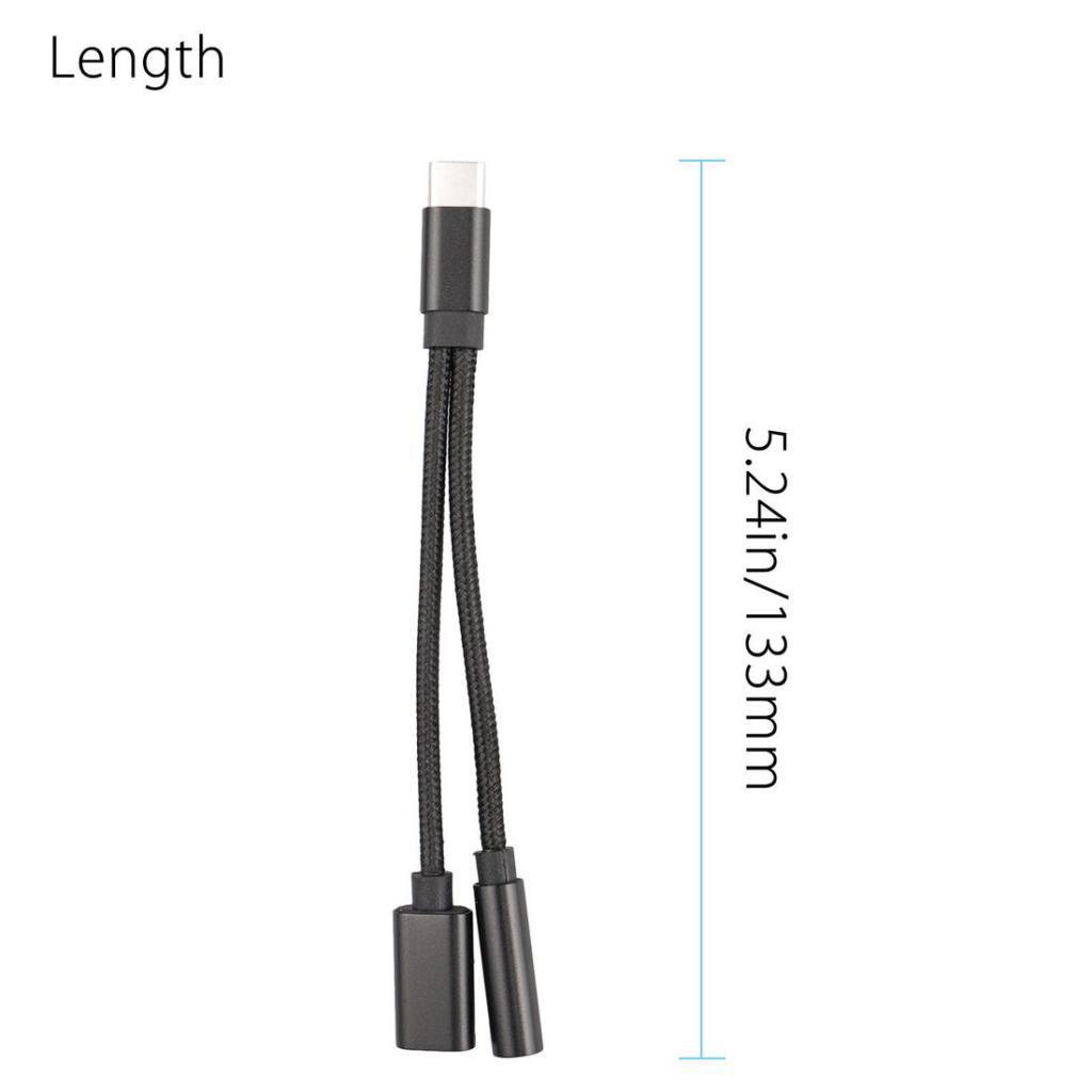 Type C To 3.5 Mm And Charger 2 In1 Headphone Audio Jack USB C