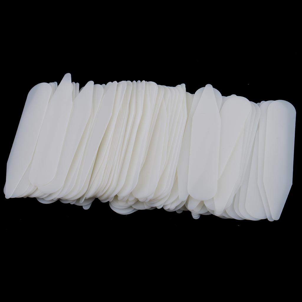 200x 5cm Plastic Beige Collar Stays Stiffeners Bones For Mens Dress Business