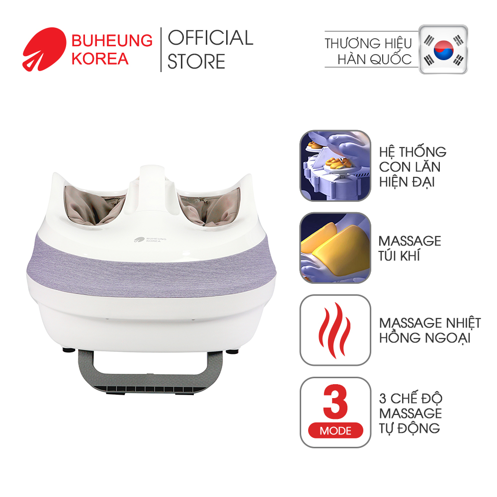 Máy massage chân tự động Buheung MK-417, massage nhiệt hồng ngoại, massage túi khí, bảo hành chính hãng