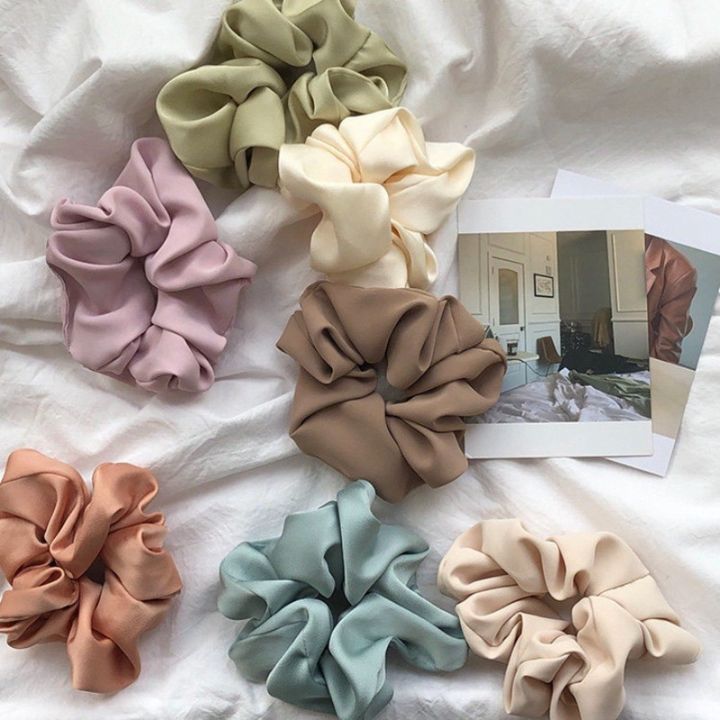 Dây buộc tóc vải scrunchies phụ kiện thời trang dễ thương đáng yêu - Storevanshop CT0003