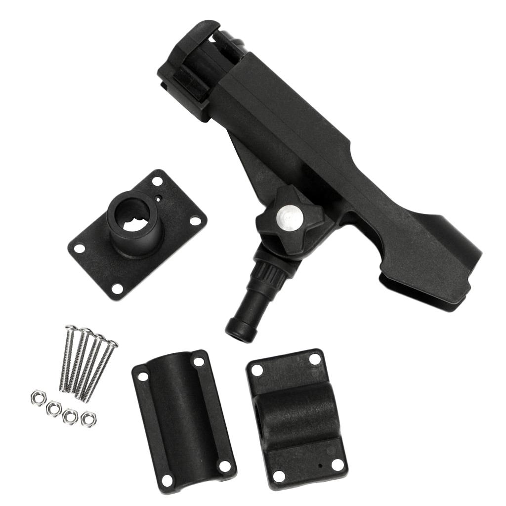 4 Yacht Boat Kayak Side Rail Rod Holder Rack Pole Stand Rest 360° Adjustable