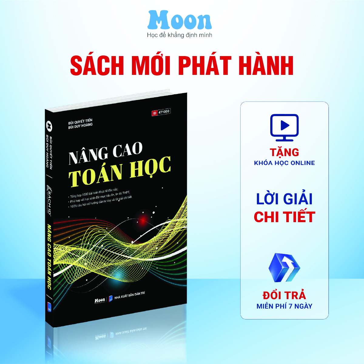 Sách nâng cao toán 12 ôn thi tốt nghiệp THPT và ĐGNL - Moonbook