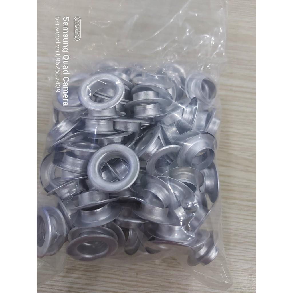 Khoen ore 14mm Khuy mắt cáo đóng bạt, bấm bạt 14ly Bằng NHÔM Túi 100 cái + 100 long đền