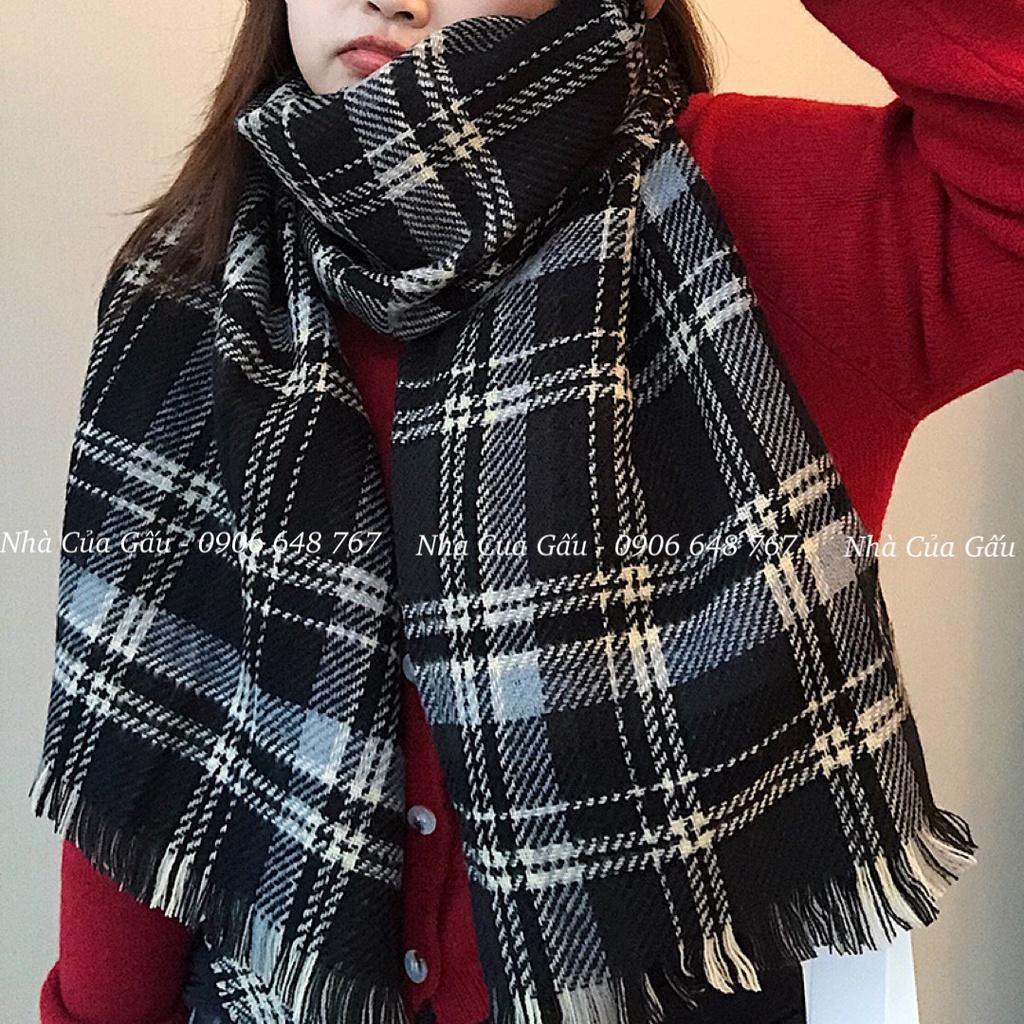 Khăn len nữ caro chất dạ đẹp, dễ mang dễ phối đồ cực kỳ luôn ạ