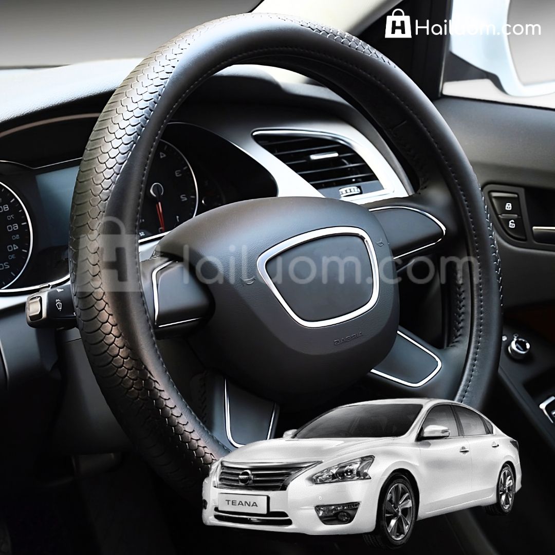 Bọc Vô Lăng ô tô cho NISSAN TEANA Da Thật Họa Tiết Da Rắn Cao Cấp