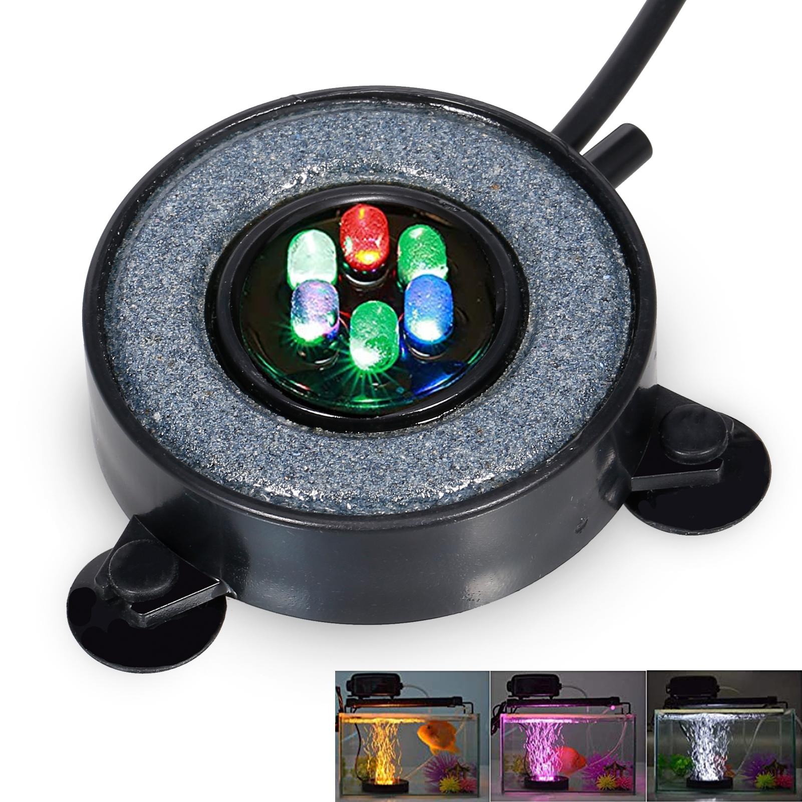 Đĩa đá bơm bong bóng trang trí cho hồ cá có đèn led