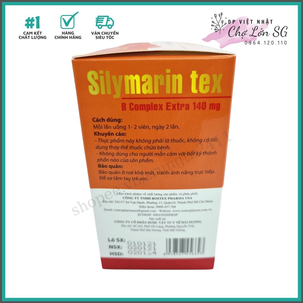 Viên uống bổ gan SILYMARIN TEX giải độc gan, mát gan, hạn chế tổn thương do bia rượu - Hộp 100 viên