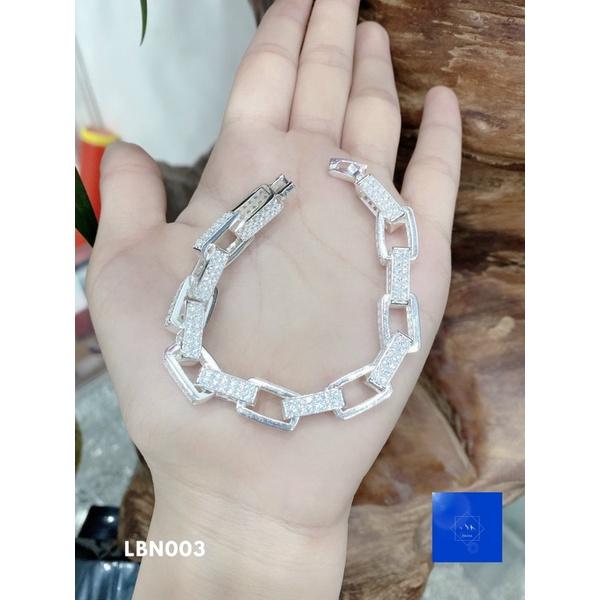 Lắc tay bạc nam, lắc tay bạc FARRA 925 -LBN003