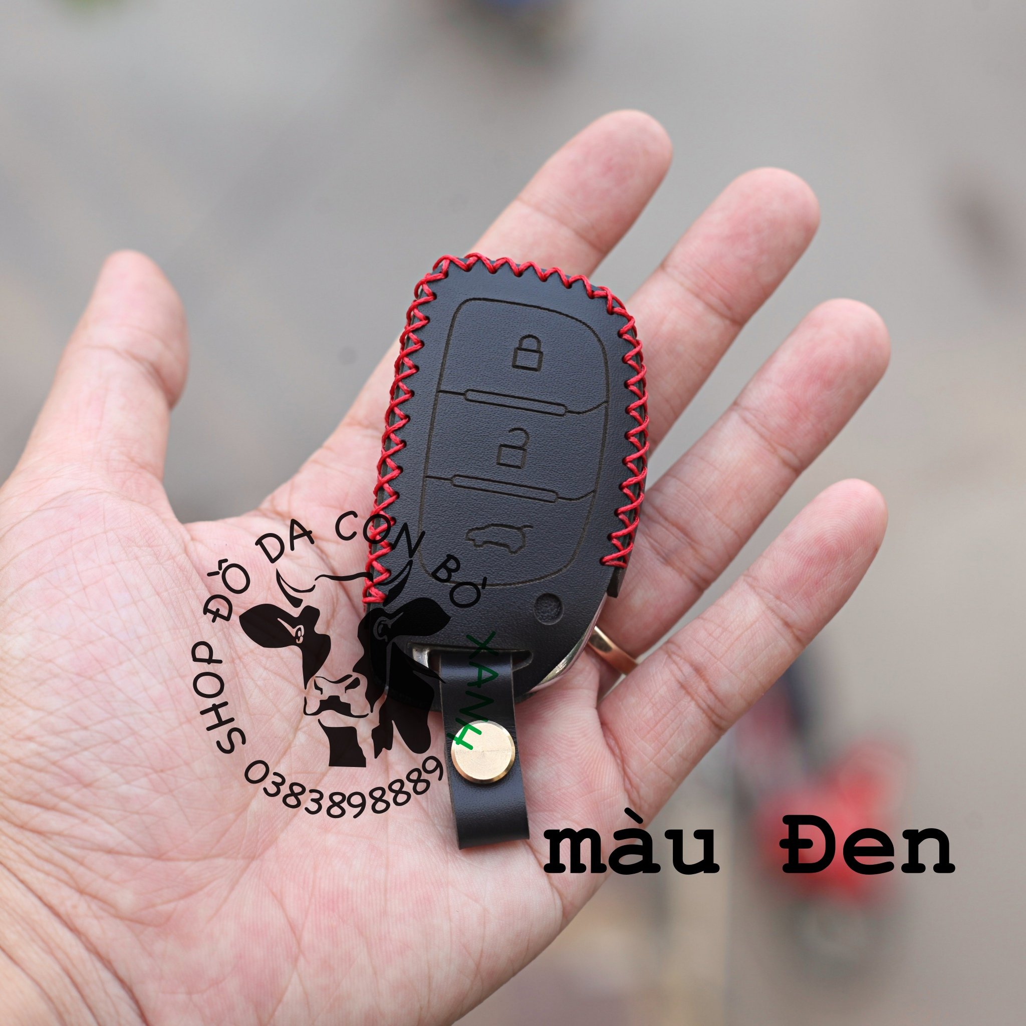 Bao Da dành cho chìa Khoá Hyundai Tucson, Elantra, Sonata Handmade Da Thật 008